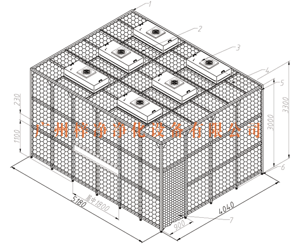 梓凈潔凈棚方案圖 梓凈潔凈棚方案圖是由我司專業(yè)潔凈設計師制作。