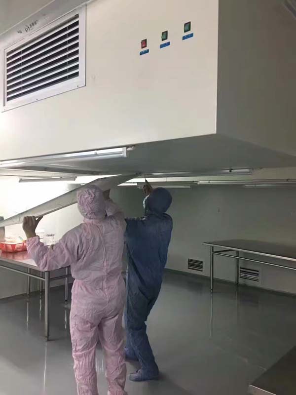潔凈層流罩安裝檢測現場 潔凈層流罩安裝檢測現場